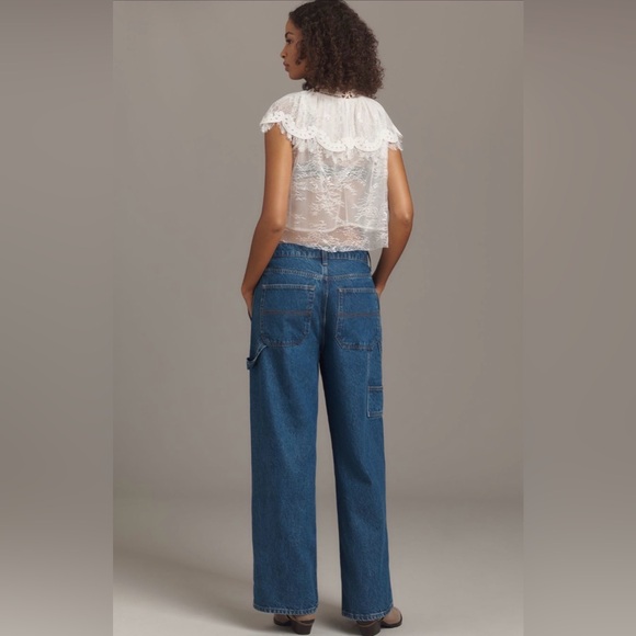 Reformation Diego Mid Rise Baggy Utility Jeans 31 NWT Wide Leg Denim - Picture 3 of 7